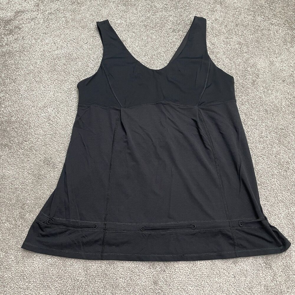 Lululemon Active Tank Top Womens 6 Black V-Neck Relaxed Sleeveless Athletic Run
